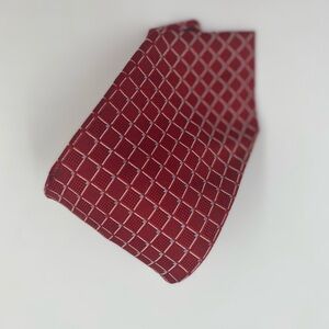 Ermenegildo Zegna Red Checkered Tie.